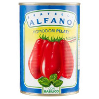 Fratelli Alfano Pomodori Pelati con Basilico 400 g