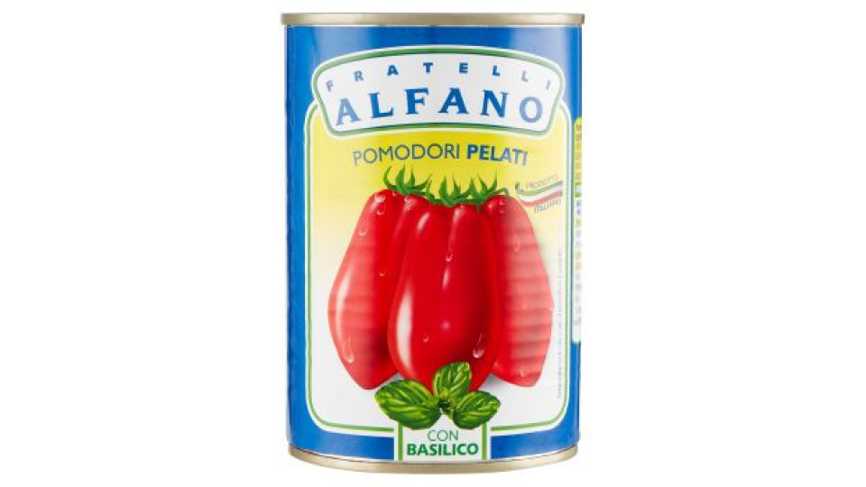 Fratelli Alfano Pomodori Pelati con Basilico 400 g
