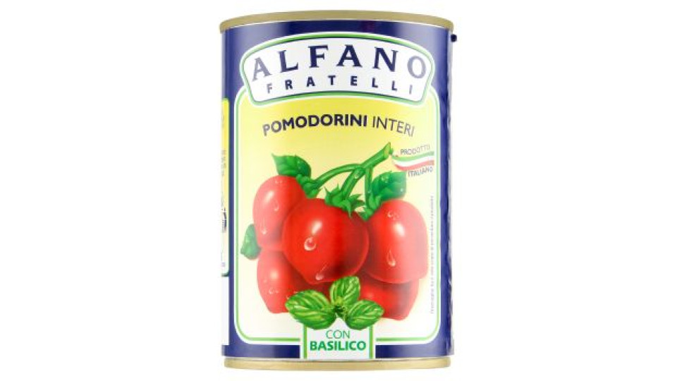 Fratelli Alfano Pomodorini Interi con Basilio 400 g