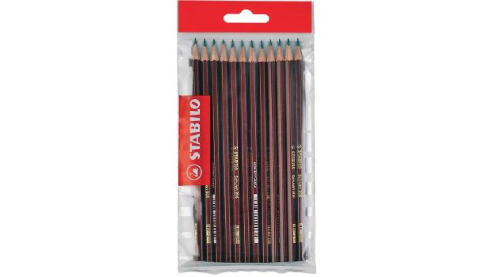 STABILO Schwan 306 HB=2 ¿ matite con fusto rosso - Ecopack da 12 pz.