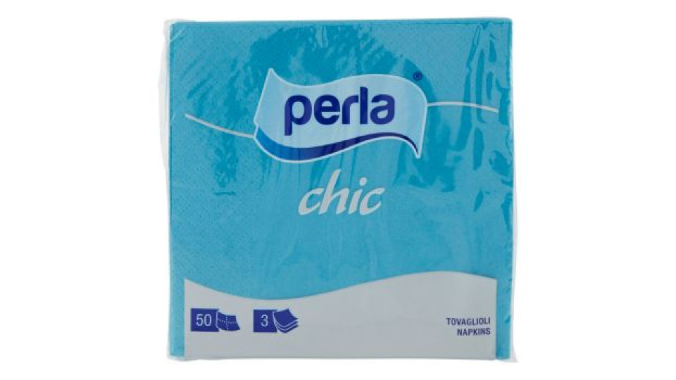 Perla, Chic tovaglioli 3 veli colori assortiti 50 pezzi