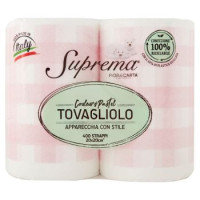 Fior di Carta Lifestyle Suprema Tovagliolo Couleurs Pastel Rosa 20x20cm* 400 Strappi
