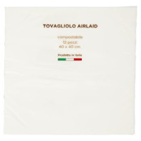 Tovagliolo Airlaid 40 x 40 cm Bianco 12 pz
