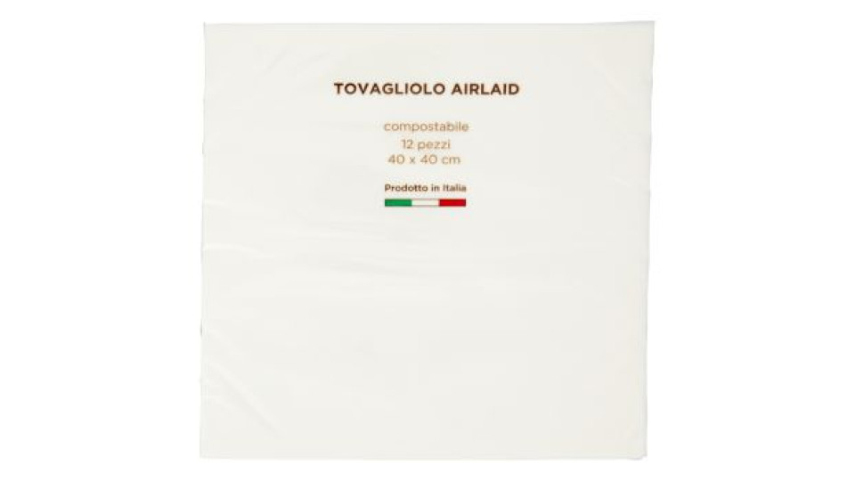 Tovagliolo Airlaid 40 x 40 cm Bianco 12 pz