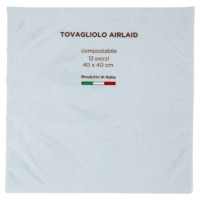 Tovagliolo Airlaid 40 x 40 cm Riflesso Azzurro 12 pz