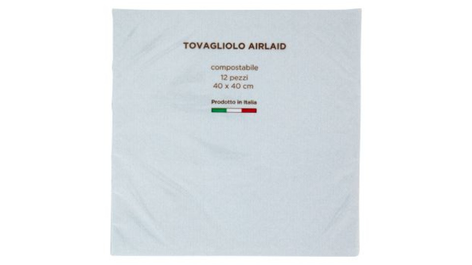 Tovagliolo Airlaid 40 x 40 cm Riflesso Azzurro 12 pz
