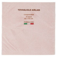 Tovagliolo Airlaid 40 x 40 cm Riflesso Rosa 12 pz