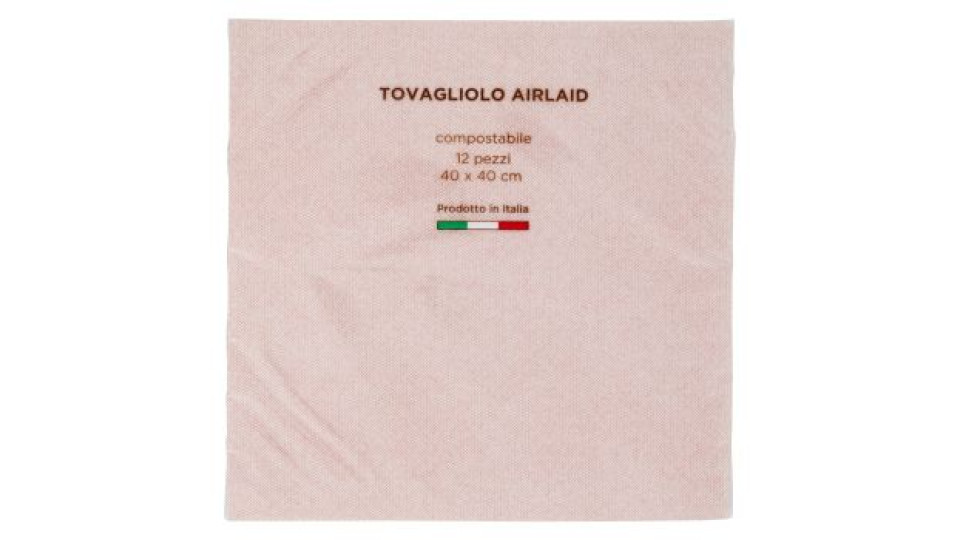 Tovagliolo Airlaid 40 x 40 cm Riflesso Rosa 12 pz