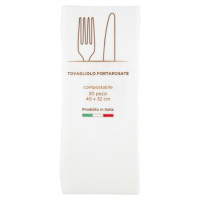 Tovagliolo Portaposate 40 x 32 cm Bianco 20 pz