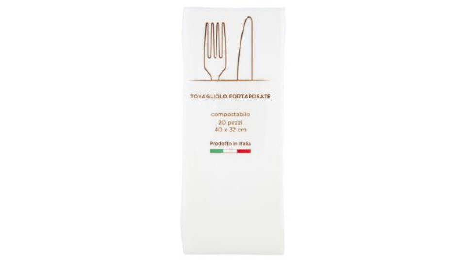 Tovagliolo Portaposate 40 x 32 cm Bianco 20 pz