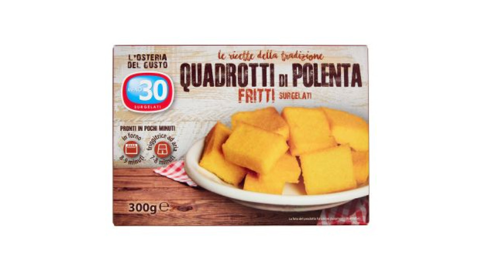 Meno 30 Quadrotti di Polenta Fritti Surgelati 300 g