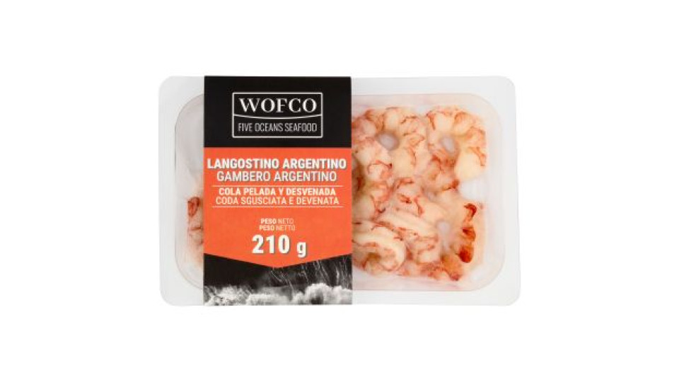 Wofco Gambero Argentino Coda Sgusciata e Devenata 210 g
