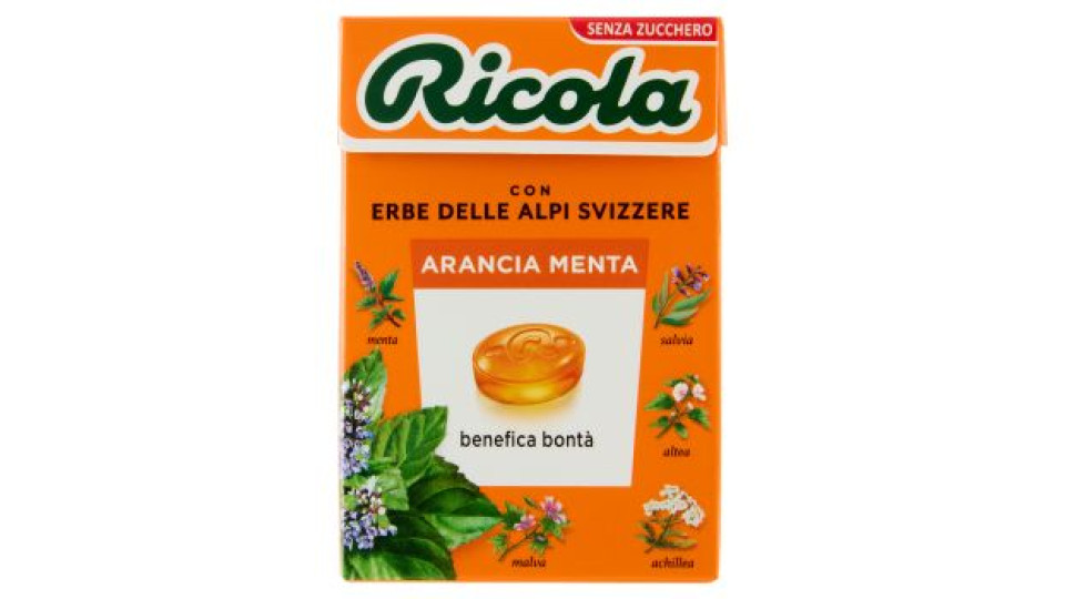 Ricola Arancia Menta Senza Zucchero 50 g