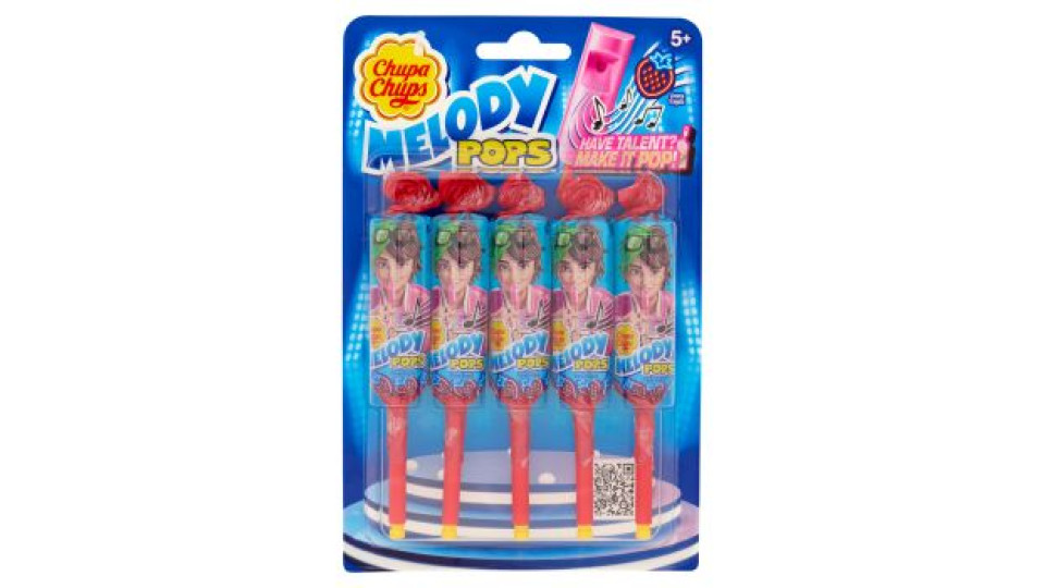 Chupa Chups Melody Pops Aroma Fragola 5 x 15 g