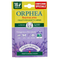 Orphea Salvalana Foglietti per Cassetti e Armadi al Profumo Naturale di Lavanda Maillette 16 x 0,65g
