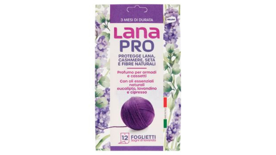 Relevi Lana Pro Foglietti Sogni di lavanda 12 pz