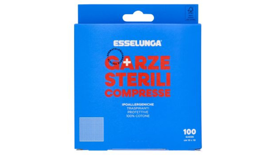 Esselunga Garze sterili compresse cm 10x10 4 x 25 pz
