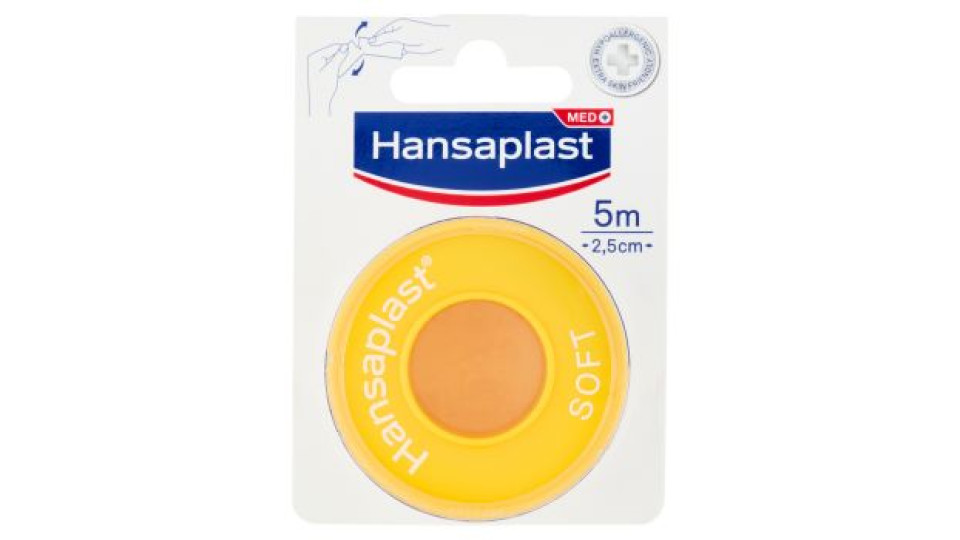 Hansaplast Med+ Soft 5 m 2,5 cm