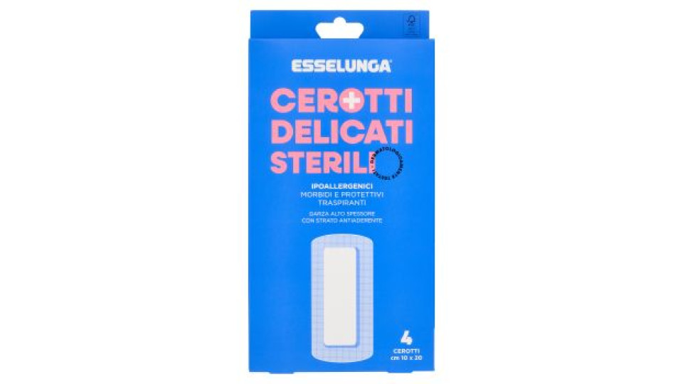 Esselunga Cerotti delicati sterili cm 10x20 4 pz