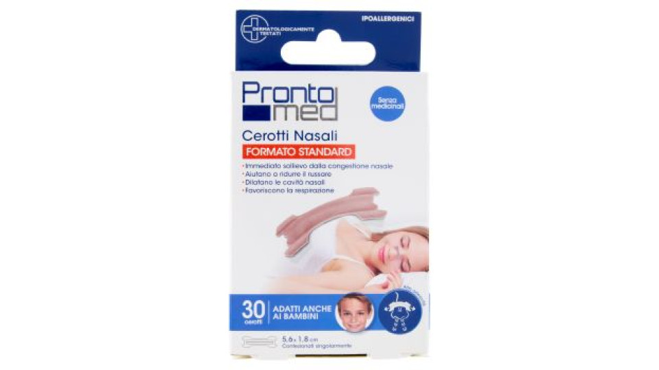Prontomed Cerotti Nasali Formato Standard 5,6 x 1,8 cm 30 pz