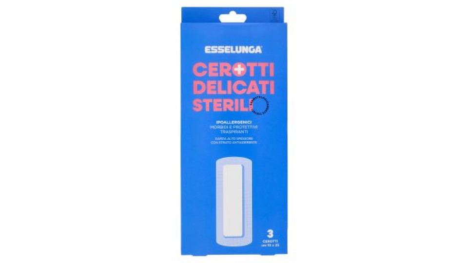 Esselunga Cerotti delicati sterili cm 10x25 3 pz