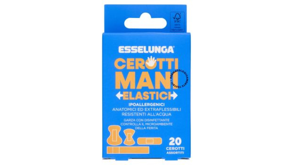 Esselunga Cerotti mani elastici assortiti 20 pz