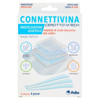 fidia Connettivina Medicazione Adesiva Cerotto Hi Tech formato 10x10 cm 4 pz