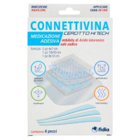 fidia Connettivina Medicazione Adesiva Cerotto Hi Tech formato 6x7cm 2 pz, 10x10cm 1 pz, 8x12cm 1 pz