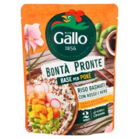 Riso Gallo Bontà Pronte Base Per Pokè Riso Basmati con Rosso e Nero 220 g