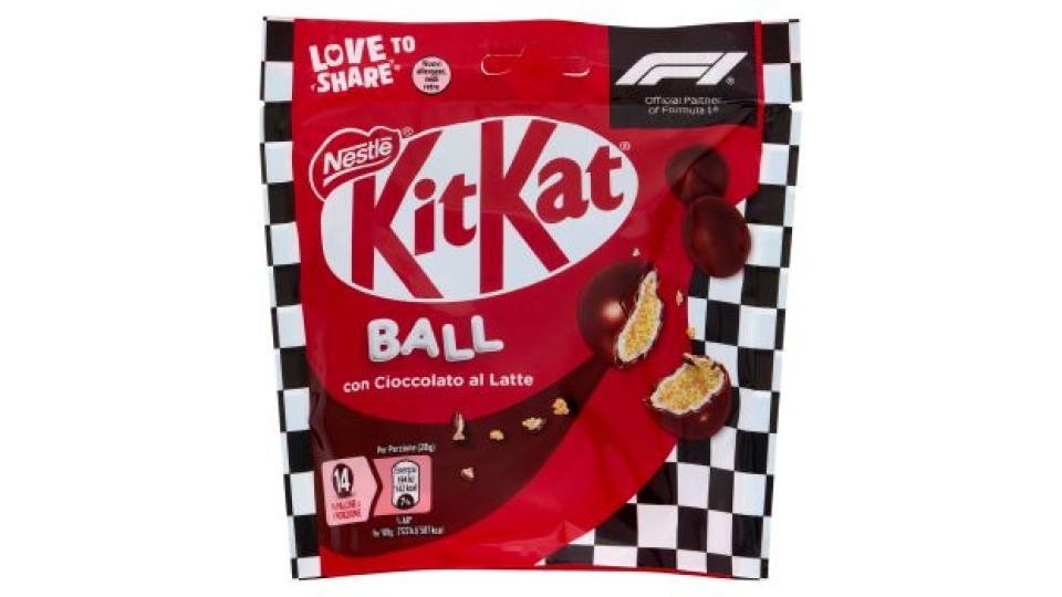 KITKAT Ball Palline di Cereale ricoperte di Cioccolato al Latte Sacchetto 140g