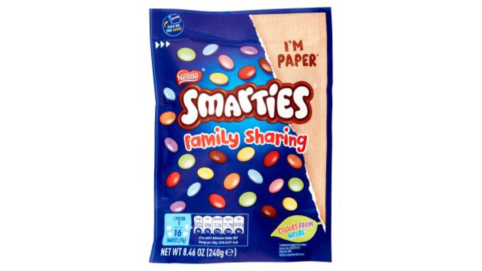 NESTLÉ Smarties Family Pack Confetti ripieni di Cioccolato al Latte sacchetto 240 g