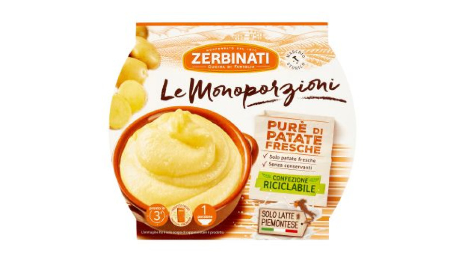 Zerbinati Le Monoporzioni Purè di Patate Fresche 280 g