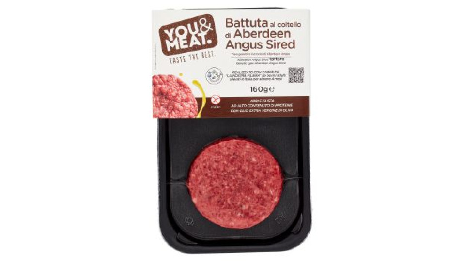 You&Meat Battuta al coltello di Aberdeen Angus Sired 160 g