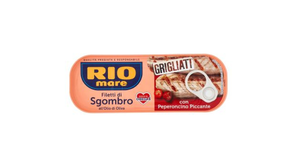 Rio mare Filetti di Sgombro all'Olio di Oliva con Peperoncino Piccante Grigliati* 120 g