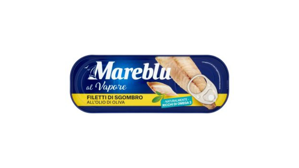 Mareblu Delicatamente al Vapore Filetti di Sgombro con un filo di olio di oliva 110 g