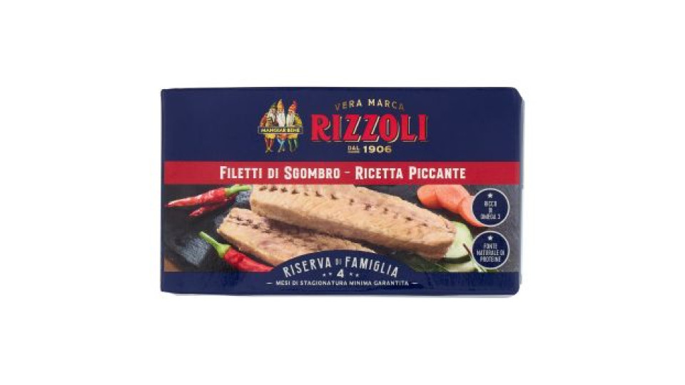 Rizzoli Riserva di Famiglia Filetti di Sgombro Ricetta Piccante 90 g