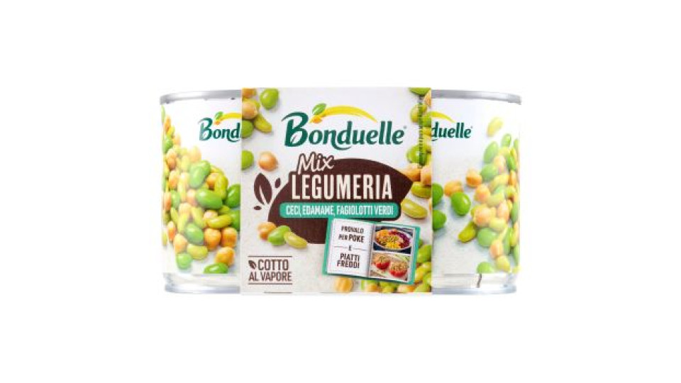 Bonduelle Mix Legumeria Ceci, Edamame, Fagiolotti Verdi 2 x 160 g
