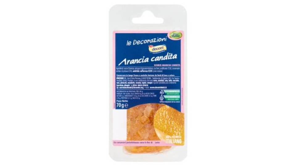 Decorì le Decorazioni Arancia candita 70 g
