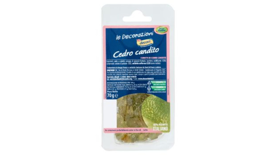 Decorì le Decorazioni Cedro candito 70 g