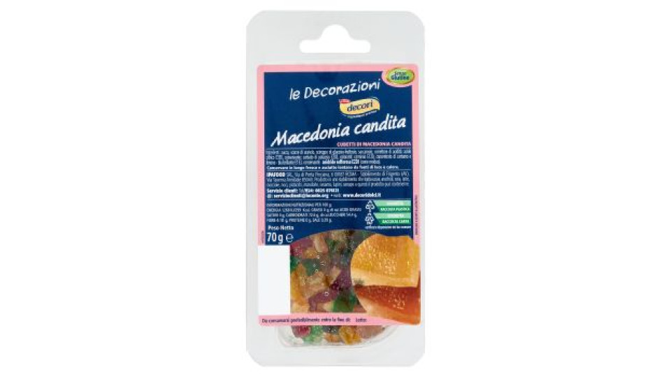 decorì le Decorazioni Macedonia candita 70 g