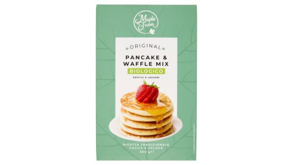 MapleFarm Original Pancake & Waffle Mix Biologico 500 g