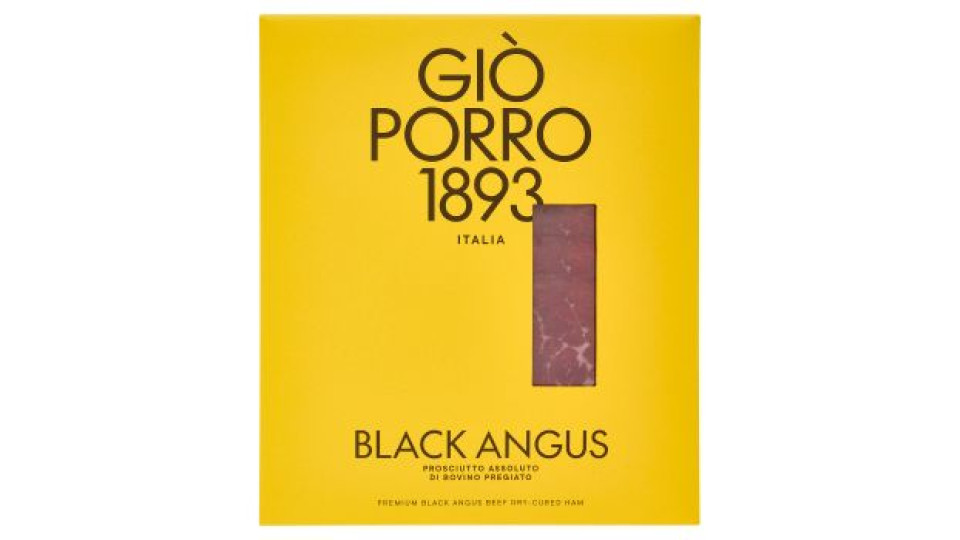 Giò Porro Black Angus Prosciutto Assoluto di Bovino Pregiato 70 g