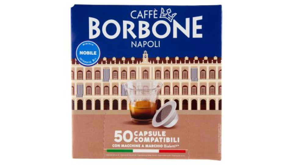 Caffè Borbone Miscela Nobile Capsule Compatibili con Macchine a Marchio Bialetti* 50 x 6 g