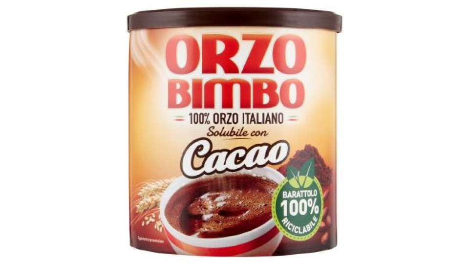 Orzo Bimbo preparato solubile Orzo e Cacao, con cacao in polvere 150 g