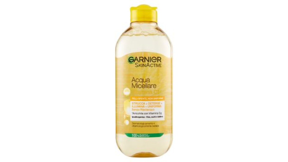 Garnier Acqua Micellare Tutto in 1, Con Vitamina C, Per Pelli Non Uniformi, Senza Risciacquo, 400 ml