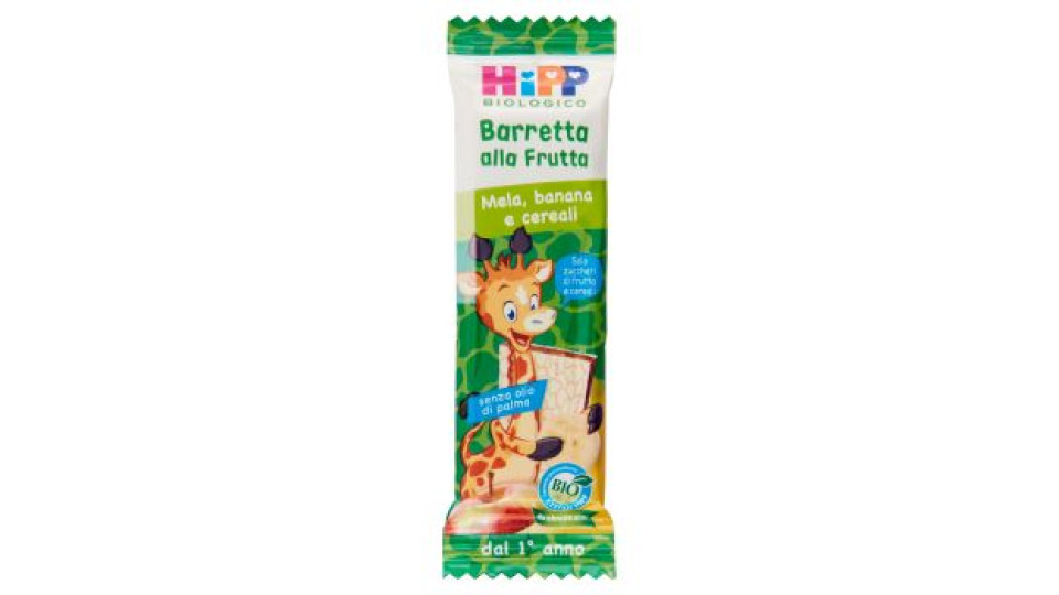 HiPP Biologico Barretta alla Frutta Mela, banana e cereali 23 g