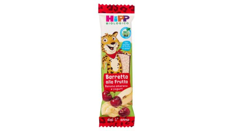 HiPP Biologico Barretta alla Frutta Banana amarena e yogurt 23 g