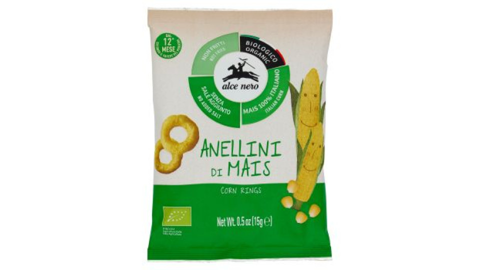alce nero Anellini di Mais 15 g