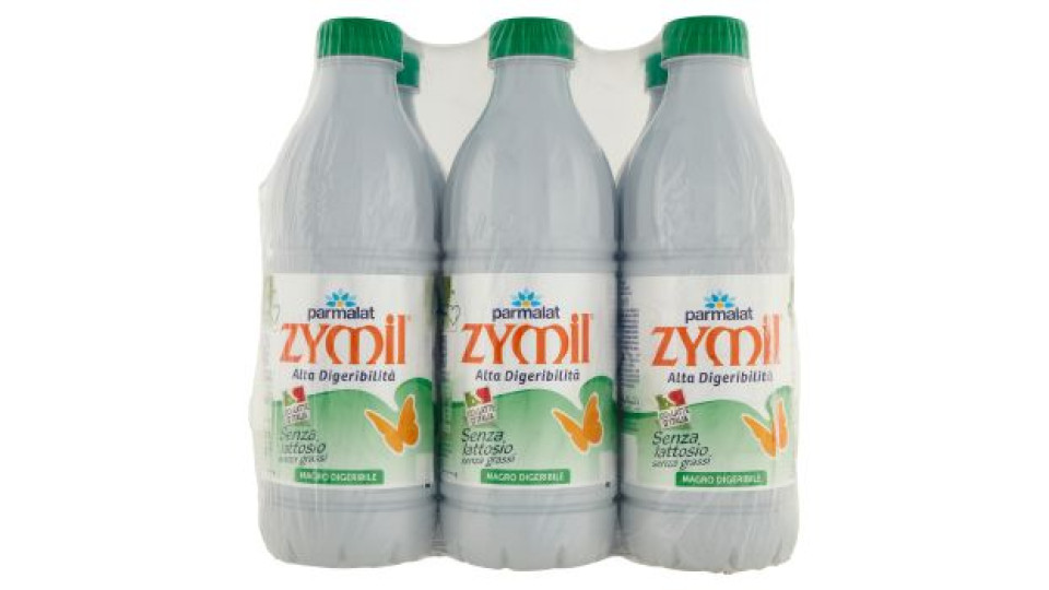 Zymil Alta Digeribilità Senza lattosio Magro Digeribile 100% Latte d'Italia 6 x 1000 ml