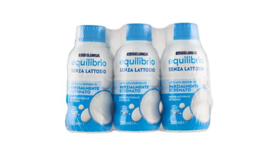 Esselunga Equilibrio Latte alta digeribilità parzialmente scremato senza lattosio 6 x 250 ml